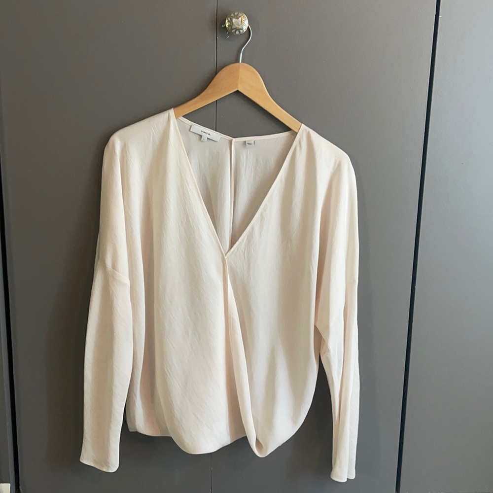 Equipment Ivory Blouse Large